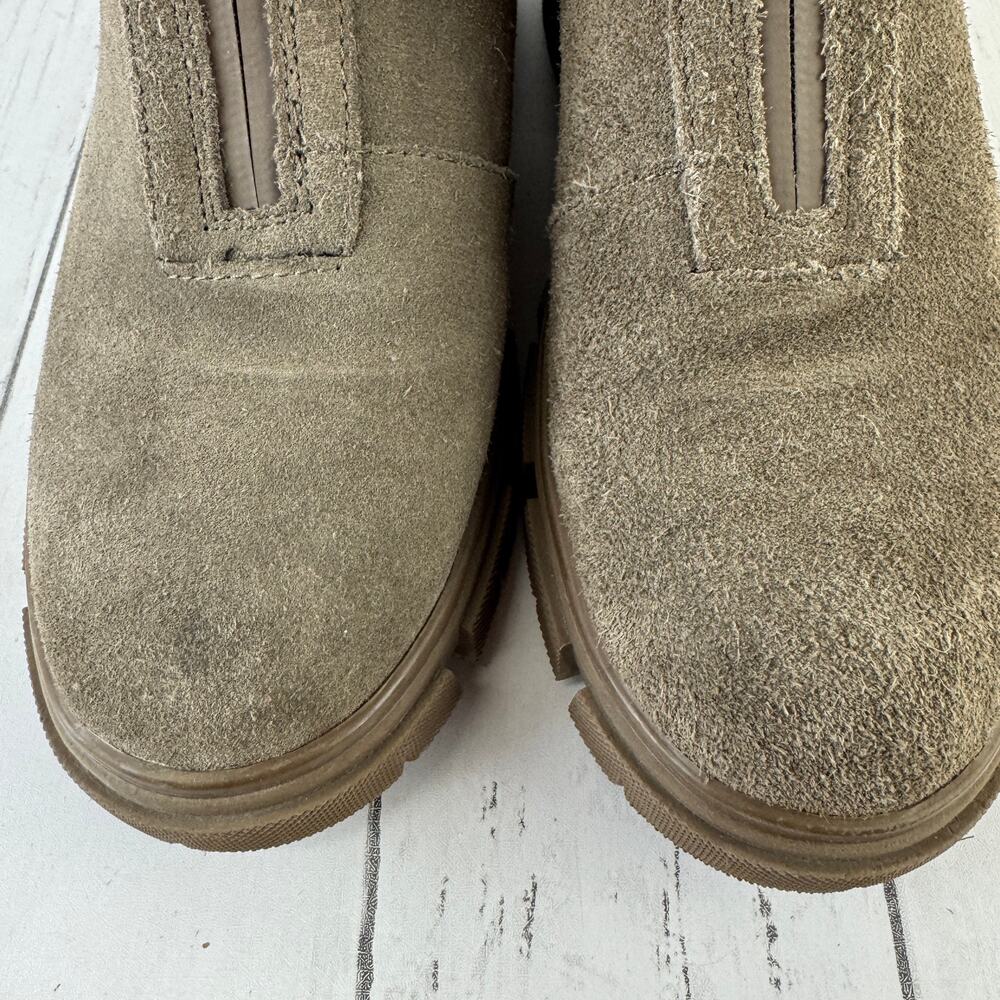 Blondo Dark Taupe Plaka Zip Up Suede Boots Waterproof Lugged Sole Size 8M - Picture 5 of 15